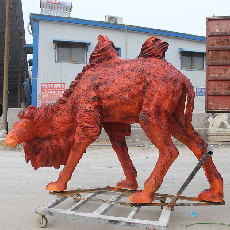 石膏定制玻璃钢树脂铸铜大象骆驼雕塑动物飞马雕塑山羊雕像大摆件-图0