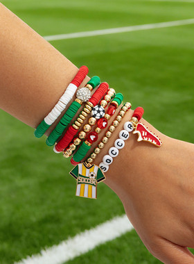 欧美跨境叠戴软陶USA世界杯应援