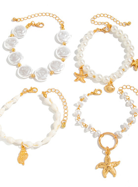 欧美跨境法式气质巴洛克串珠手链