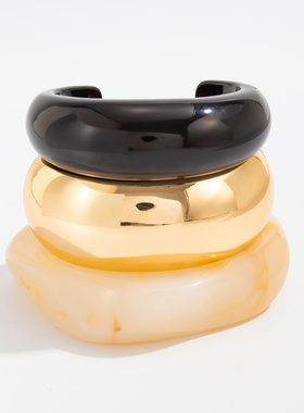 欧美跨境设计感光面环形开口手镯