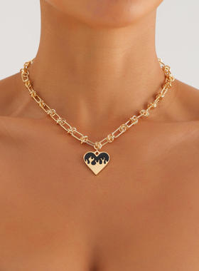 ALex同款爱心项链饰品小众设计
