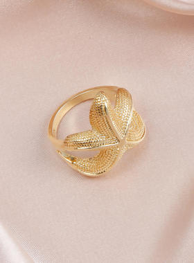 欧美跨境饰品 夏季度假海洋风海星戒指 休闲沙滩百搭指环手饰首饰