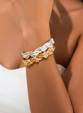 欧美跨境设计液态不规则时尚小众