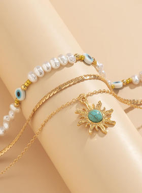 欧美跨境宫廷复古恶魔之眼项饰