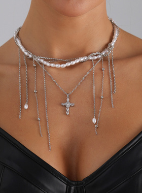 欧美跨境饰品时尚流苏巴洛克珍珠