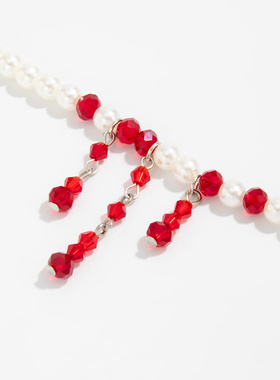 欧美跨境复古哥特风圆珠锁骨项饰