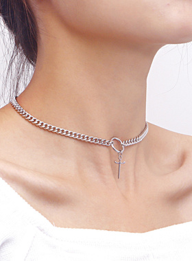 欧美跨境饰品简约十字架颈链项饰