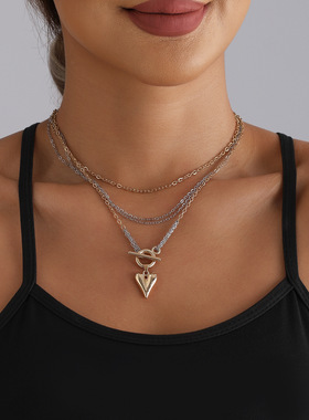 欧美跨境饰品复古感金银拼接色