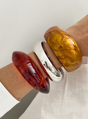 欧美跨境复古美拉德时尚晕染手镯