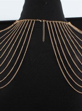 欧美嘻哈复古手工流苏链条手链