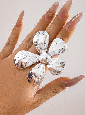 欧美跨境小众液态花朵项链配饰