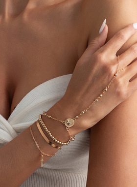 欧美跨境嘻哈辣妹风十字架吊坠连