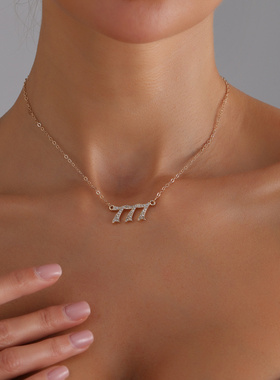 欧美跨境饰品轻奢简约777数字