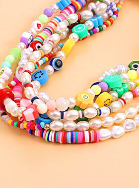 欧美跨境饰品多元素软陶树脂珍珠