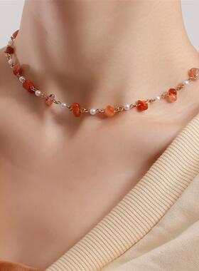 欧美跨境饰品个性简约彩色松石