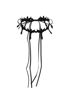 欧美跨境万圣节剑形弯月绒布项圈