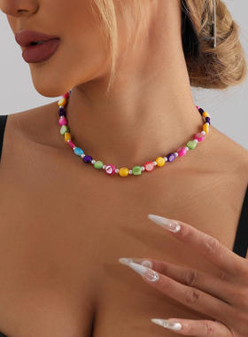 欧美跨境波西米亚民族风混彩珍珠