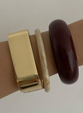 欧美跨境夸张几何立体金属开口手