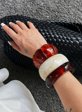 欧美跨境个性夸张晕染异形手环手