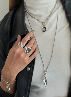 欧美跨境气质不规则亚克力仿珍珠