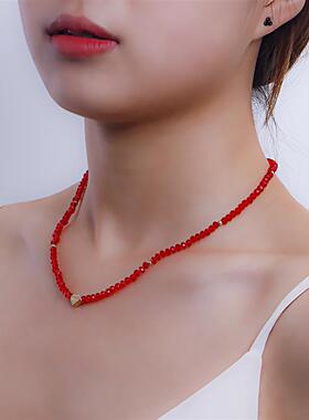 欧美跨境饰品ins彩色水晶爱心