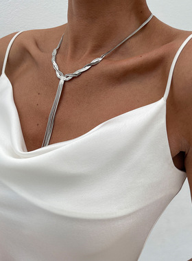 欧美跨境饰品冷淡风蛇骨链条项饰