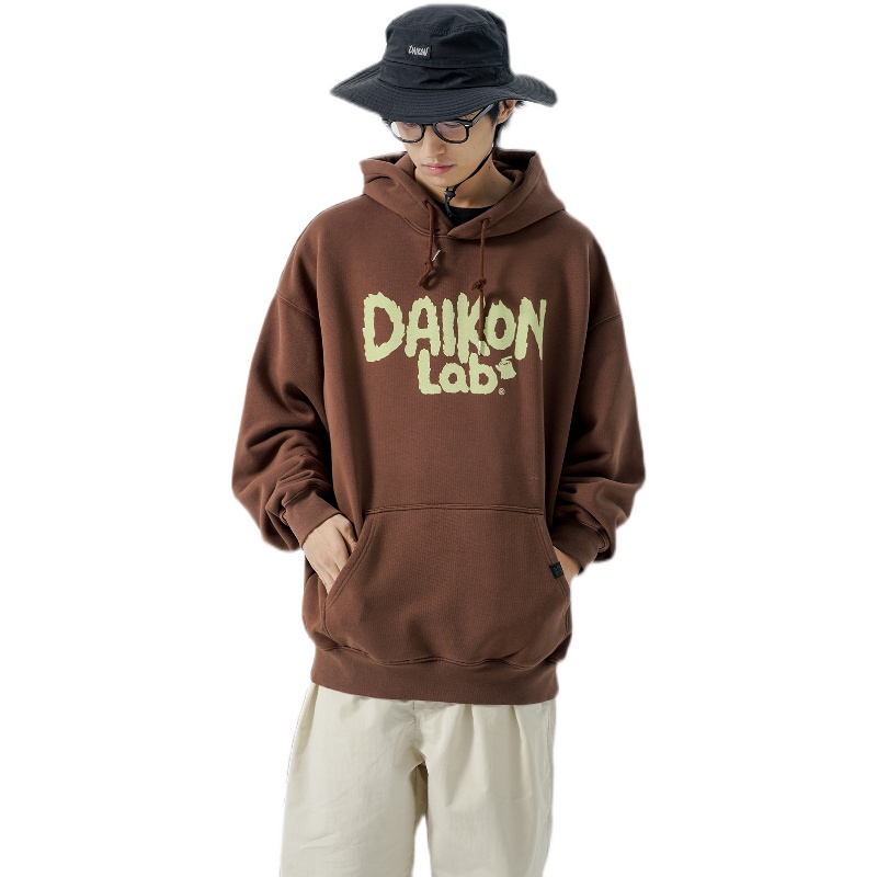 DAIKON Lab 22AW Heavy Hoodie山系休闲重磅温暖加厚廓形连帽卫衣 - 图3