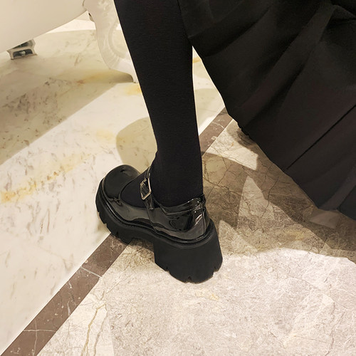 199搭配JK的 玛丽珍皮鞋 小皮鞋松糕鞋女厚底鞋子女2025年大头鞋 - 图1