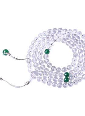 天然白水晶108颗佛珠大师同款网红念珠手串至尊多圈佛珠手链