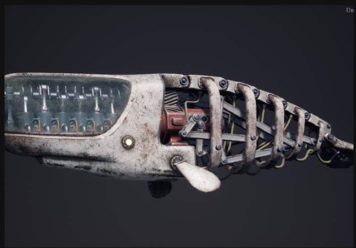 虚幻引擎 UE4-5 Whale submarine 机械鲸鱼潜艇模型角色建模3D - 图3