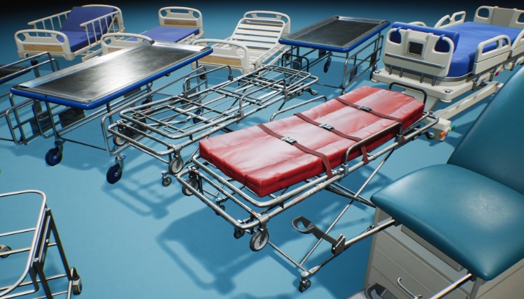 UE4虚幻5 Modern Hospital Props VOL.3 现代医院医疗设施床模型 - 图3