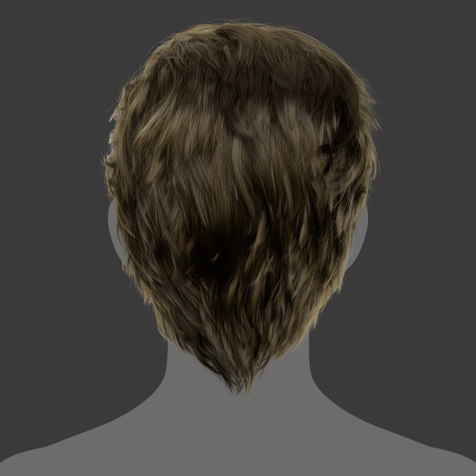 Xgen影视3A写实头发男性背头帅哥角色头人物毛发面片素材MAYA模型 - 图3