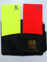 Football Red Yellow Card Red Card Yellow Card Fluorescent Referee Equipment Football Match Professional Supplies Notebook Suit