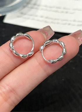 七粒米麦穗戒指女小众设计感耳饰