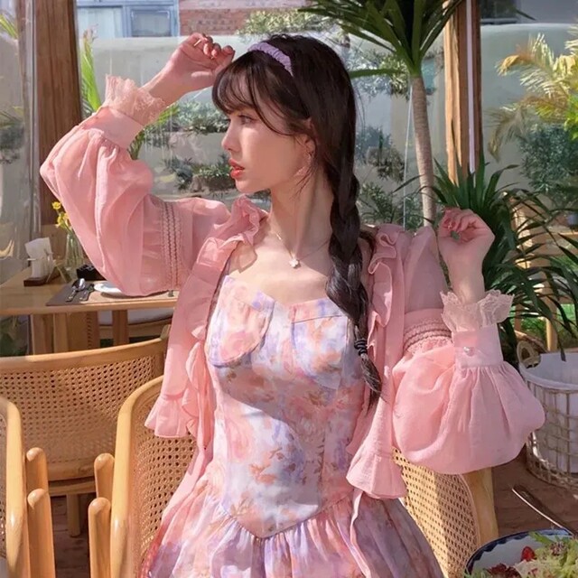 ເຄື່ອງນຸ່ງປ້ອງກັນແສງແດດ Super fairy ຂອງແມ່ຍິງ summer chiffon top blouse shawl