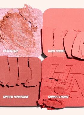HudaBeauty四色高光腮红盘哑光