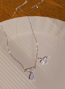 轻奢锆石项链气质百搭锁骨链