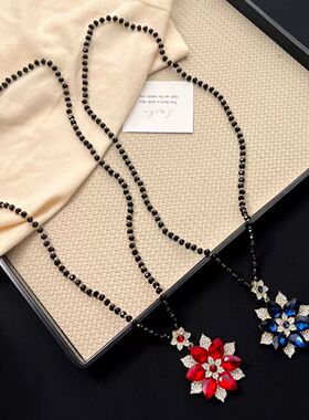 新款时尚爆款花朵毛衣链秋冬百搭