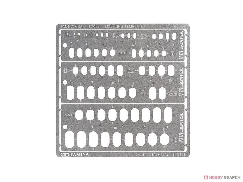 田宫模型工具蚀刻片刻线模板扁圆形适用刻线 1-6MM 74154-图0