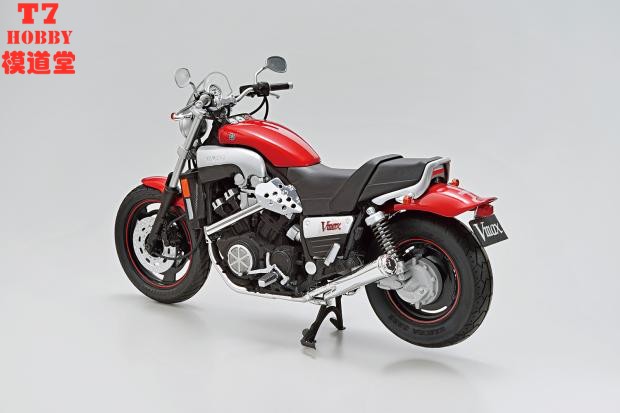 青岛社 1/12 摩托拼装模型 Yamaha 5GK Vmax `04 带改装件 06313 - 图1