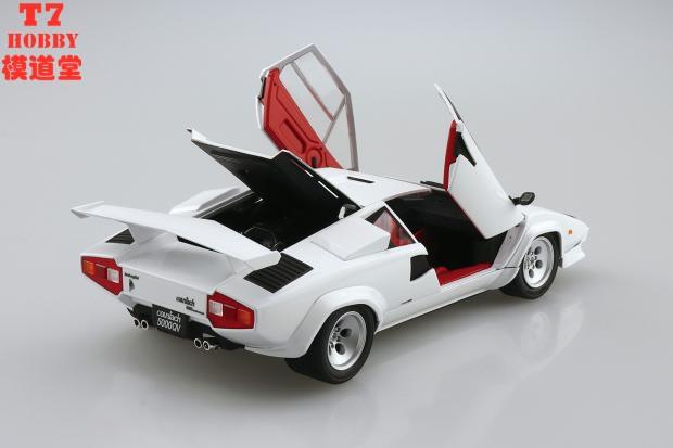 青岛社 1/24拼装车模 Lamborghini Countach 5000QV ‘85 05945 - 图2