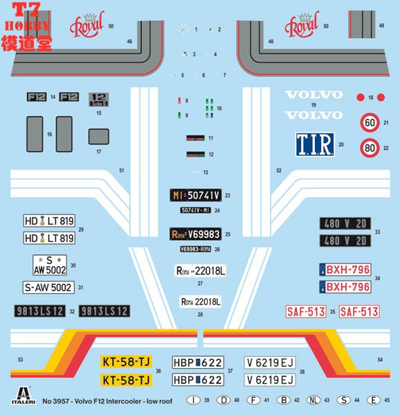 Italeri 1/24拖头拼装模型 Volvo F12 Intercooler Low Roof 3957-图3