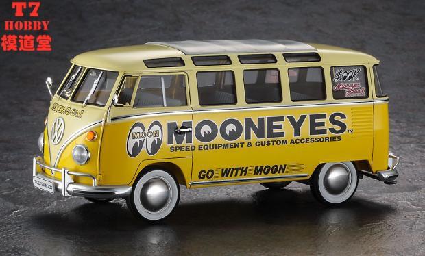 长谷川 1/24拼装车模 Volkswagen Type2小巴`Mooneyes` 20477-图0