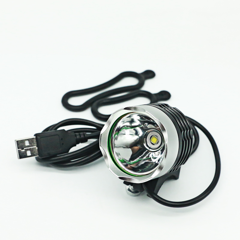 超亮自行车灯T6前灯防水充电宝强光灯夜骑行L2灯手电筒户外USB灯 - 图0
