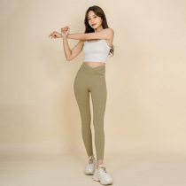 Yoga Pants Woman No Awkward Thread Nude Sensation Skinny Fitness Pants High Waist Close-up Belly Peaches Hip Movement Workout Skinny Pants