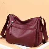 Вместительная и большая кожаная универсальная сумка через плечо, коллекция 2022, из натуральной кожи