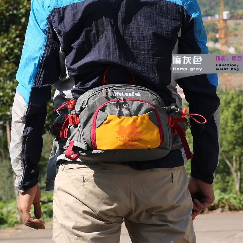 多功能腰包大容量男女户外防水旅游运动骑行包双肩单肩斜挎包 5L