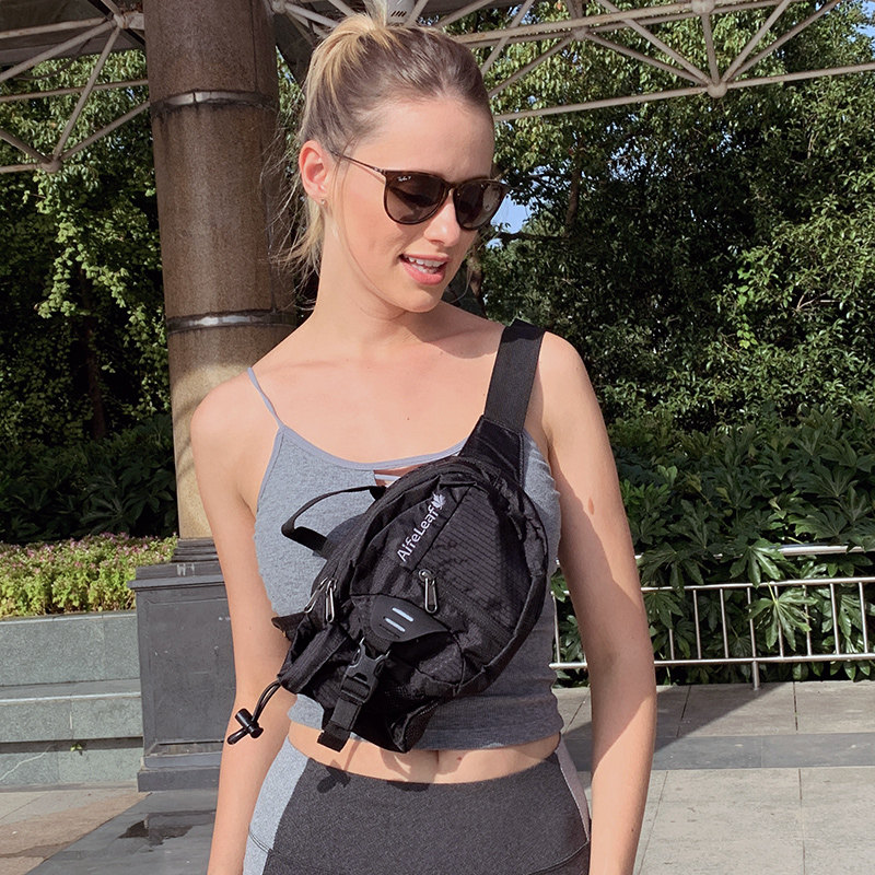 潮牌户外水壶腰包百搭手机男女抗撕裂小腰包面料纯色花色运动跑步