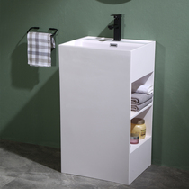Column basin integrated wash-face wash basin custom rectangular small family type with storage floor basin balcony toilet