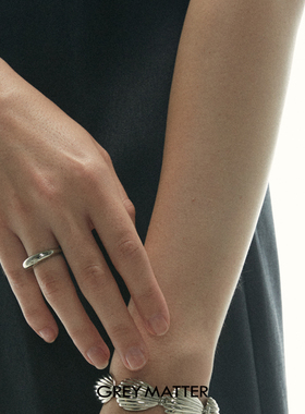 六芒星雕刻闭环戒指GREYMATTER
